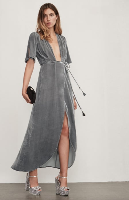 November is the kick-off for holiday party season — aka party dress season. I love the rich texture and metallic color on this Reformation Bordeaux Dress ($278). It's sexy, sophisticated, and seasonal. 
— HM