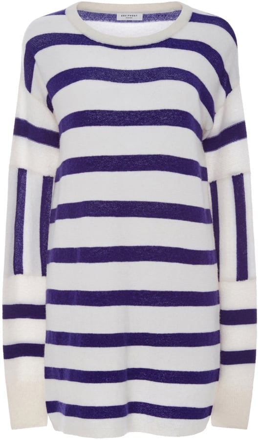 Equipment Cashmere Contrast Striped Sweater ($370)