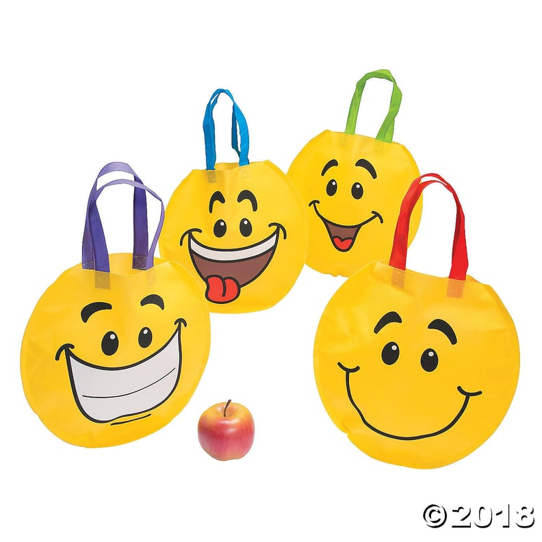 Medium Smile Face Tote Bags