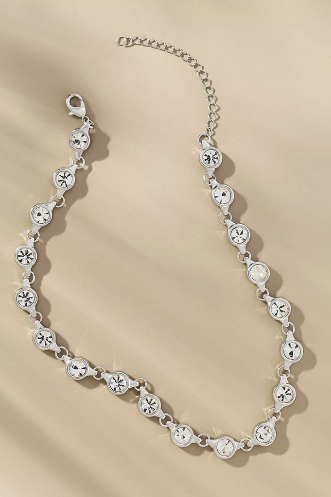 Anthropologie Crystal Circle Necklace