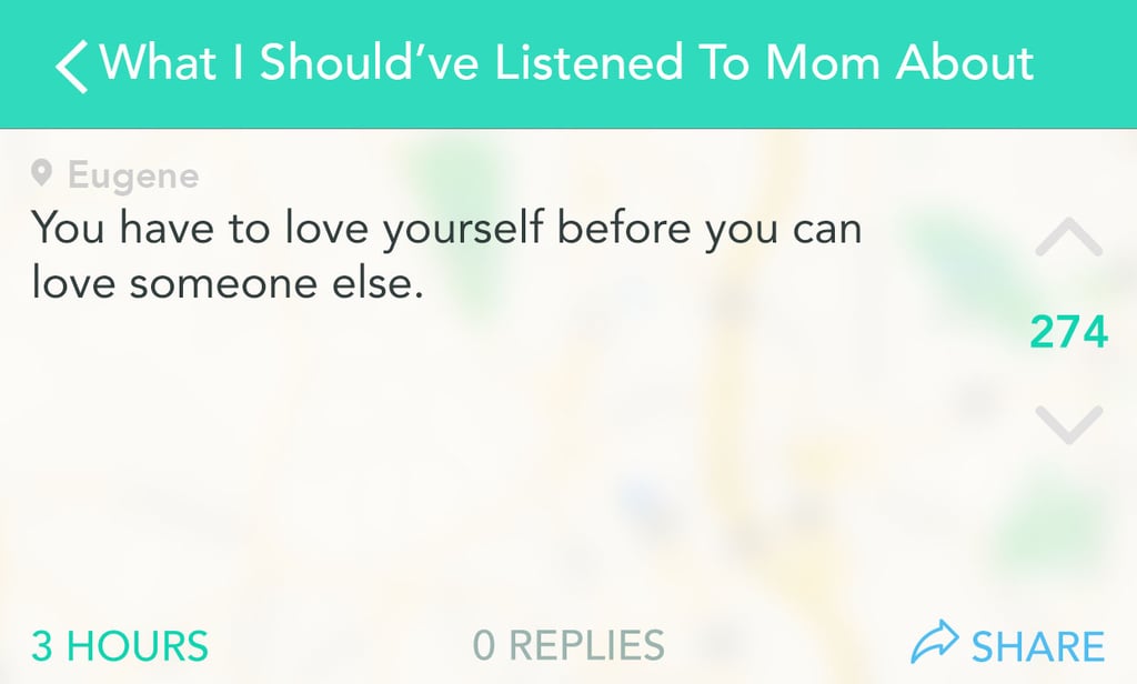 Learn to appreciate who you are.