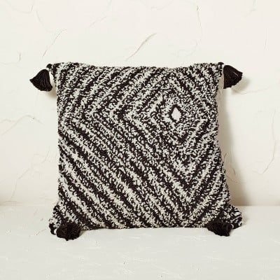 Opalhouse x Jungalow Chunky Textured Diamond Patterned Square Throw Pillow
