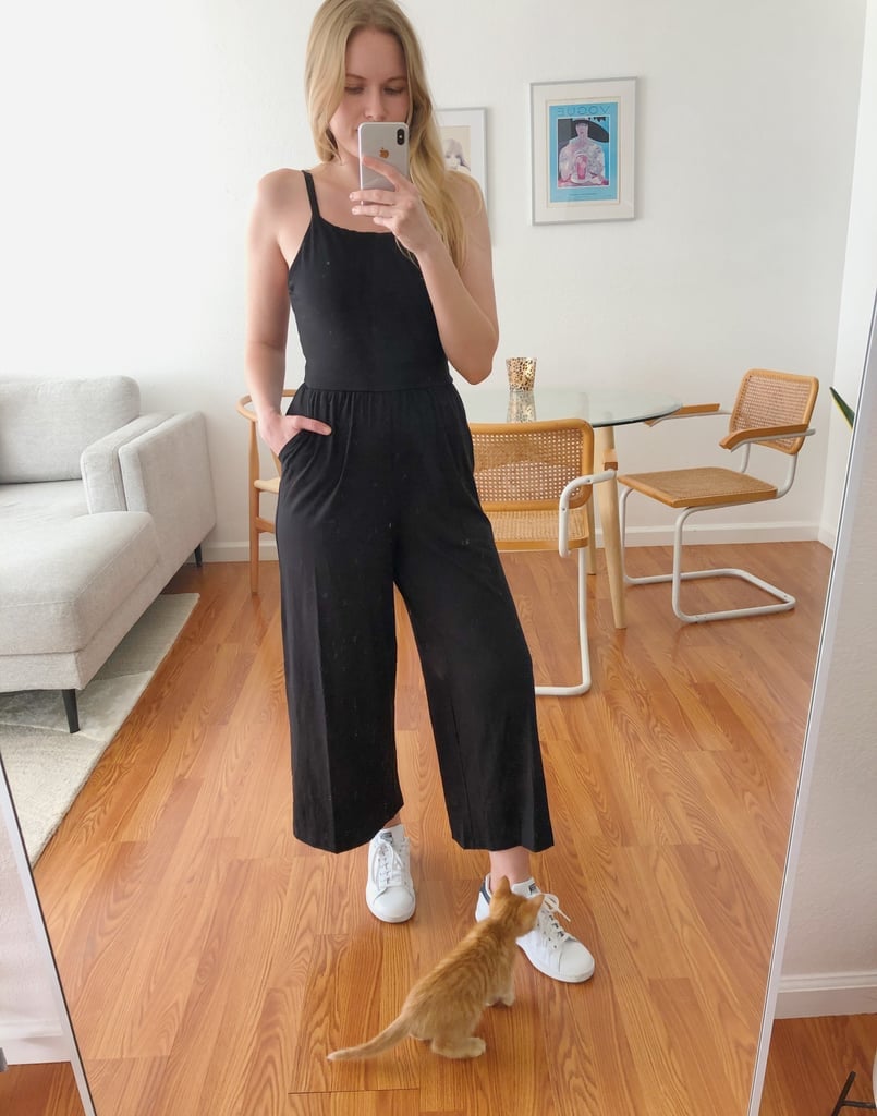 square neck jumpsuit