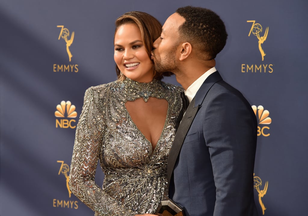 Chrissy Teigen Zuhair Murad Dress at the 2018 Emmys