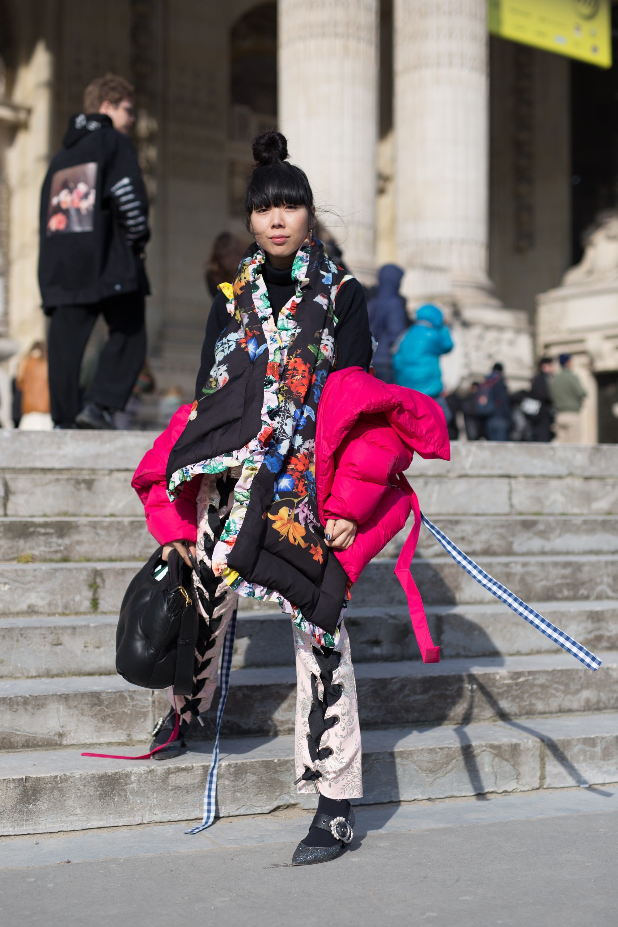 Rainbow puffer jacket topshop online
