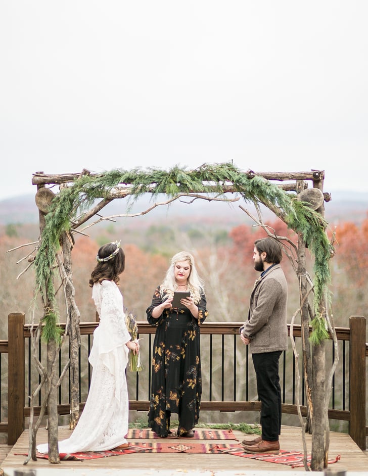 boho winter wedding guest