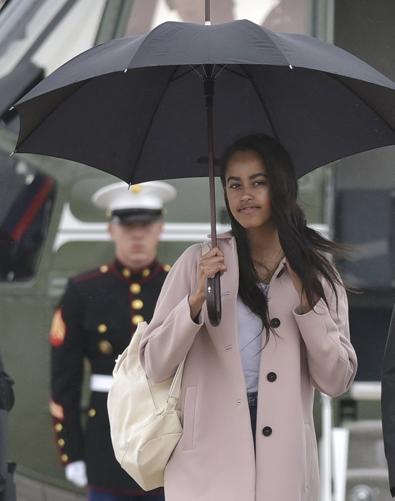 Malia Obama's Pink Coat April 2016