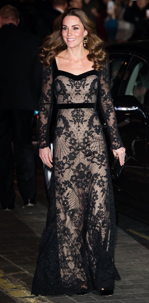 Kate Middleton Stuns in Sheer Black Alexander McQueen Gown