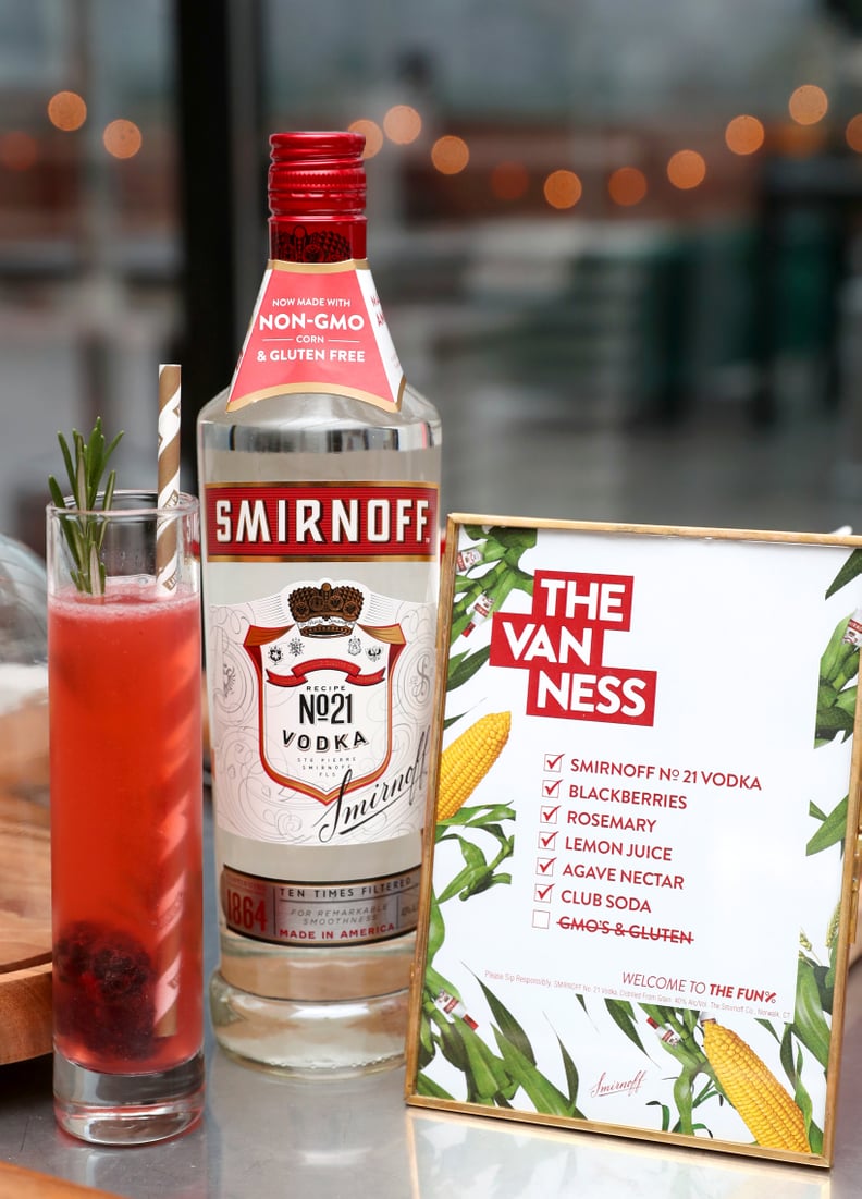 NEW YORK, NY - OCTOBER 8:  The Van Ness (YASS!) made with Smirnoff No. 21 Vodka, now non-GMO on display on October 8, 2018 in New York City.  (Photo by Cindy Ord/Getty Images for Smirnoff)