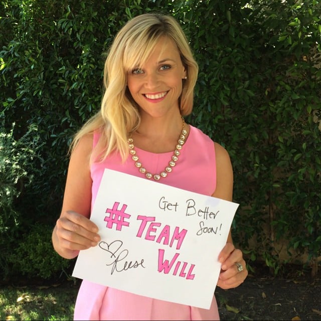 Reese Witherspoon made a sign for a cancer patient named Will.
Source: Instagram user reesewitherspoon