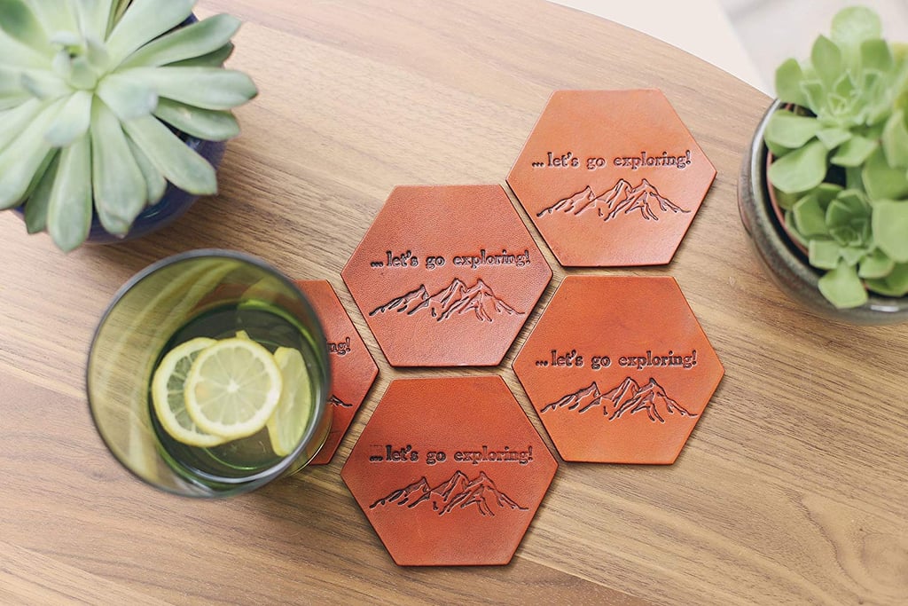 5 Personalized Leather Coasters