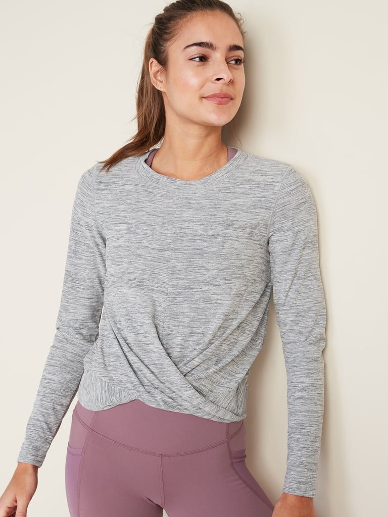 Relaxed Breathe ON Twist-Hem Cropped Top