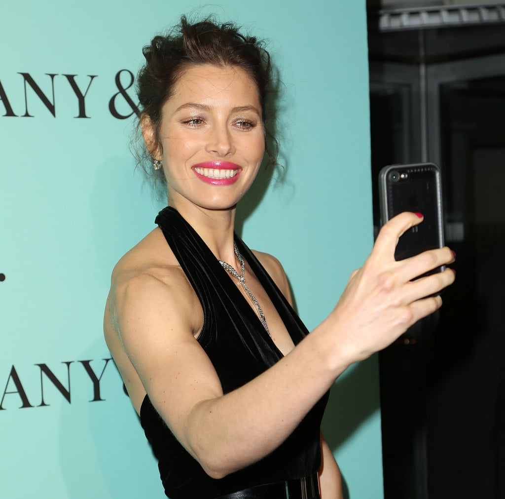 Jessica Biel got snap happy in NYC in April 2014 when she took a picture of herself on the red carpet.