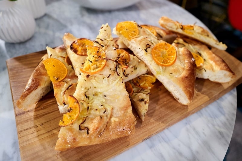 Focaccia With Fennel and Clementine Giada De Laurentiis Fall