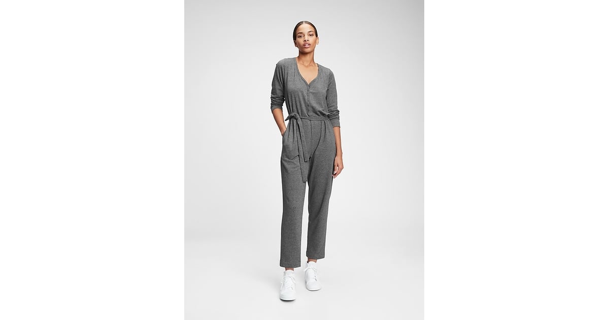 Gap Triblend Belted Jumpsuit Best Jumpsuits and Rompers From Gap 2021 POPSUGAR Fashion UK