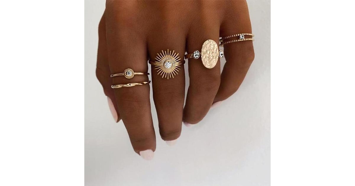 5Piece Boho Gold Ring Set 21 Gifts for the Alexis Rose in Your Life