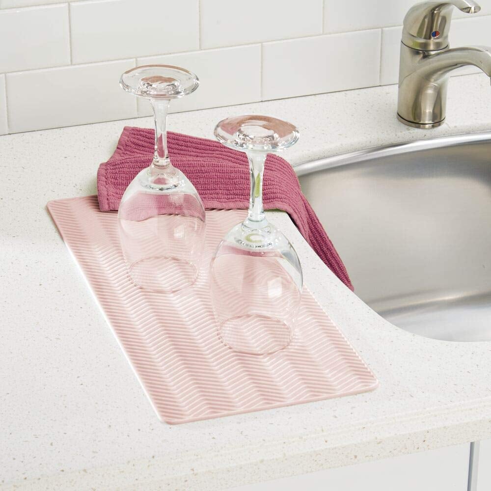 mDesign Silicone Dish Drying Mat Coolest Kitchen Products on Amazon