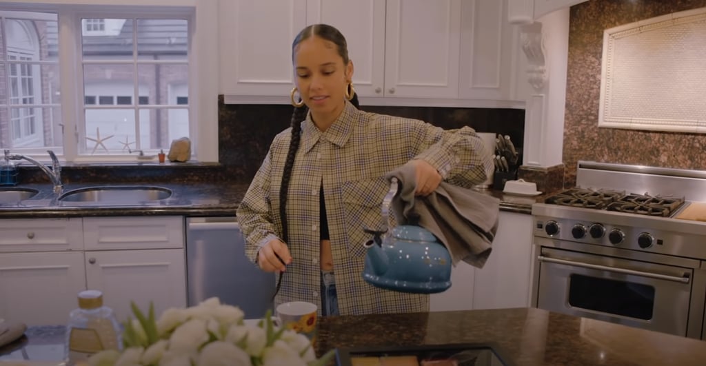 She Also Brewed Up a Hot Cup of Tea With Honey in a Beautiful Blue Teapot
