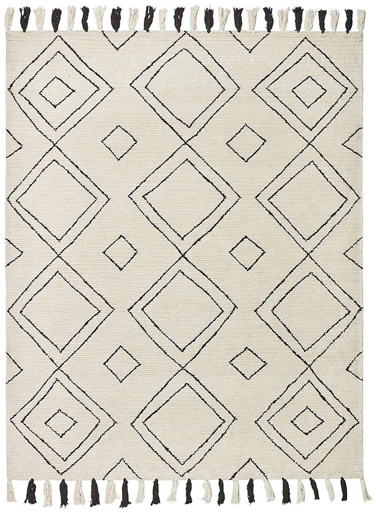 7'6"x9'6" Rivet Diamond Trellis Tassel Wool Rug ($399)