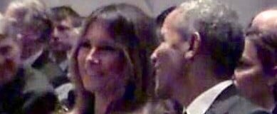 Melania Trump Smile at Barack Obama at Barbara Bush Funeral