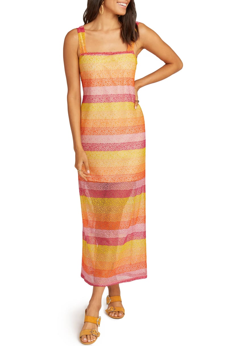 Show Me Your Mumu Harlowe Velvet Burnout Stripe Maxi Dress