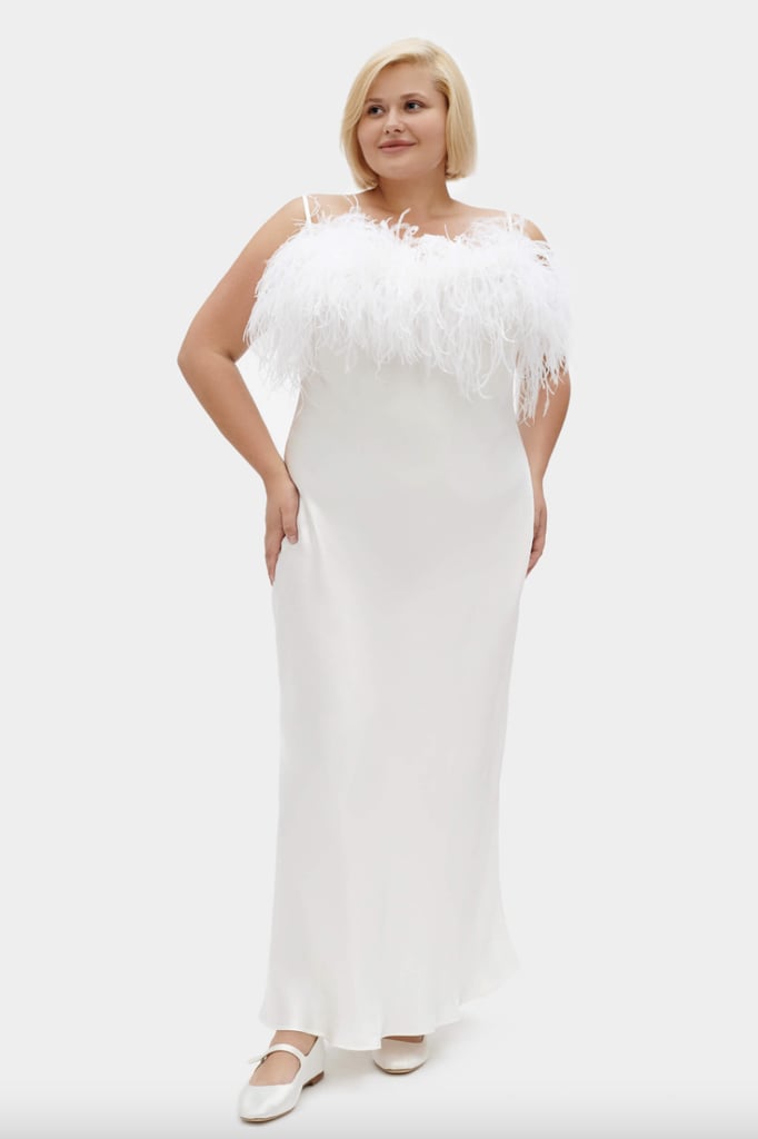 The Dreamiest Design of All: Sleeper Boheme Slip Dress With Feathers