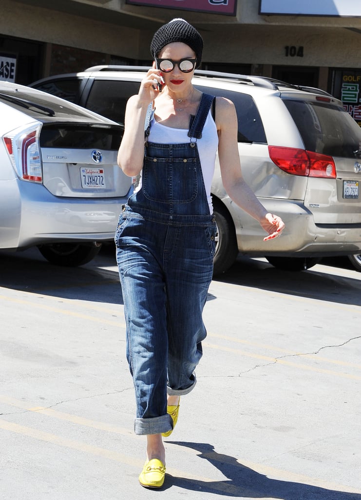 Gwen Stefani wore overalls while running errands in LA on Friday.