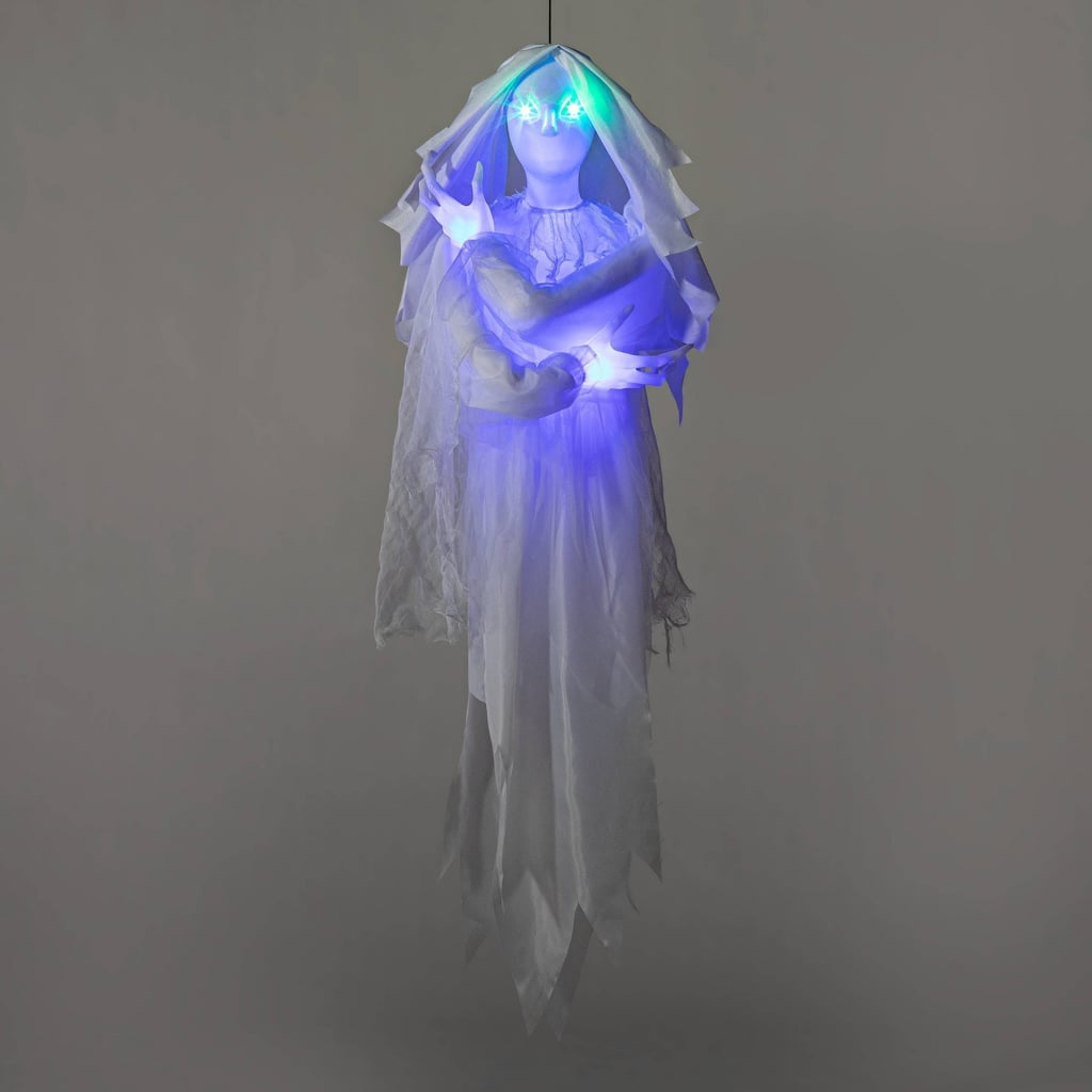 An Eerie Ghost: Light Up Ghost Lady Halloween Decorative Holiday Mannequin