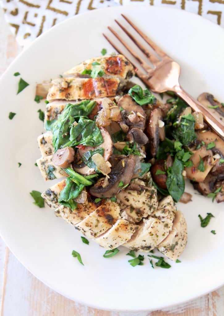 Whole30 Mushroom Spinach Chicken