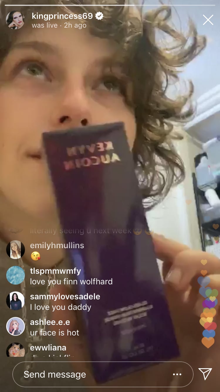 King Princess Holding the Kevyn Aucoin Glass Glow Face Liquid Highlighter