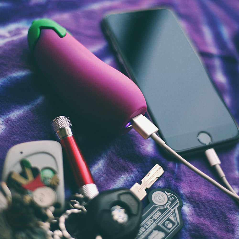 Eggplant Emoji Power Bank