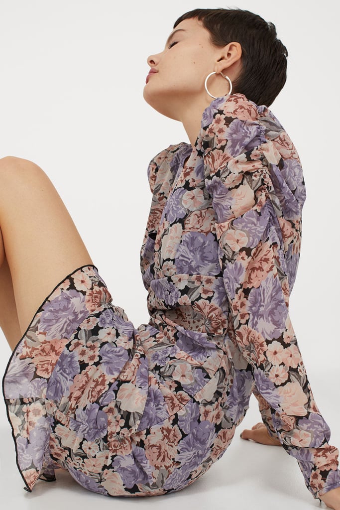 Draped Chiffon Dress