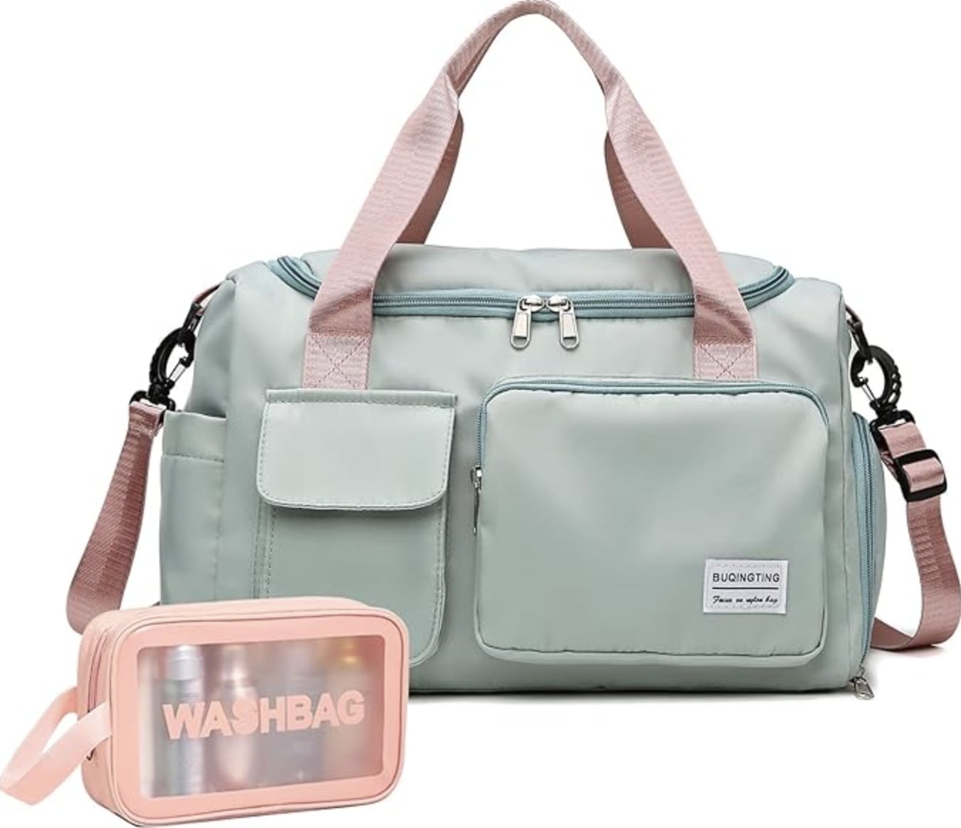 Ladies gym bag with shoe compartment clearance