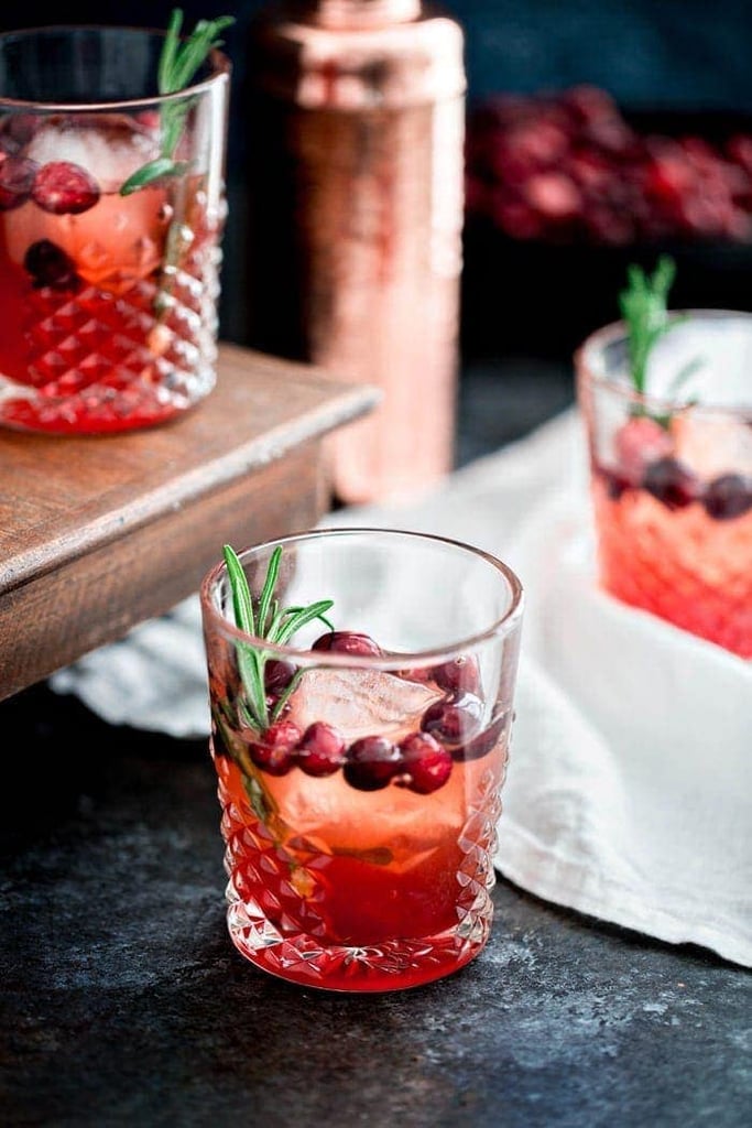 Christmas Cocktail Recipe: Cranberry Rosemary Shrub Cocktail