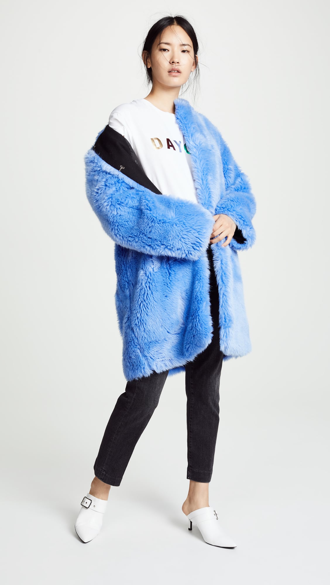 Msgm faux fur online coat