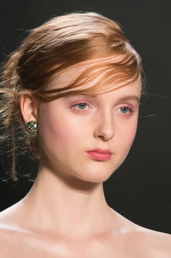 Marchesa Flowers Sewn Hair New York Fashion Week Fall 2017
