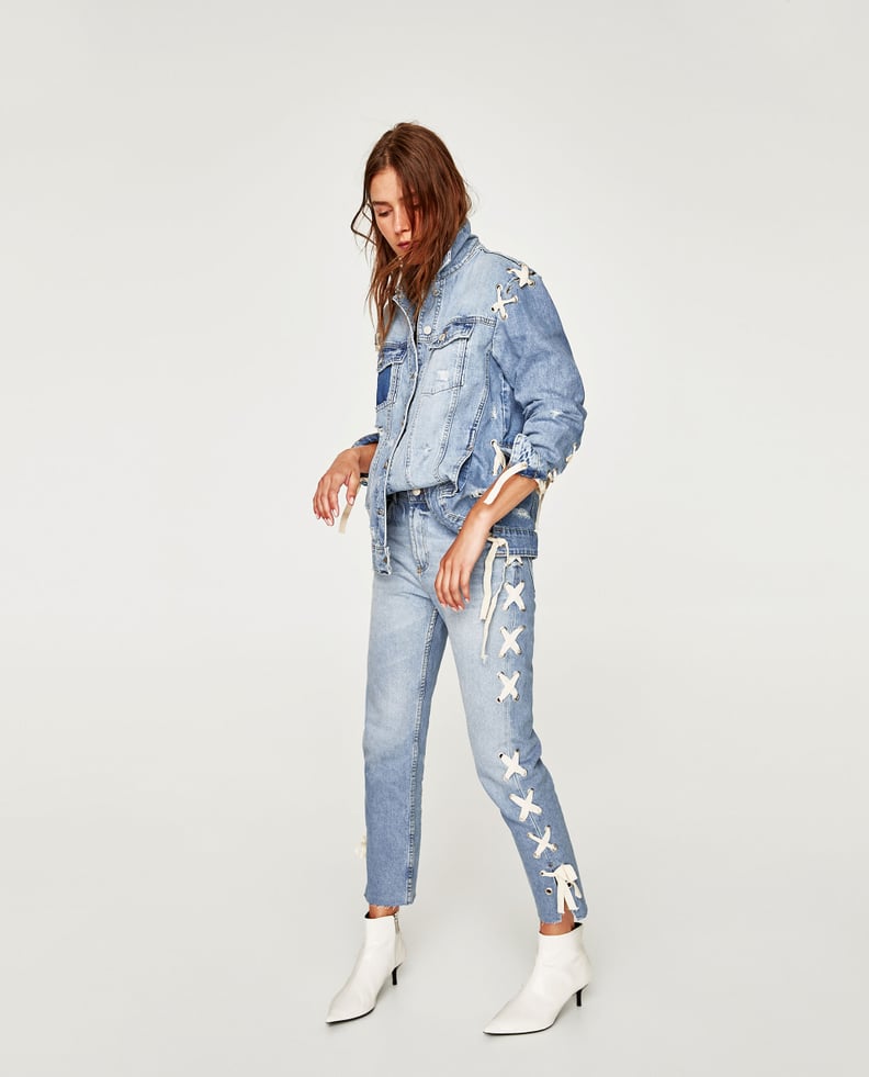 Zara Lace-Up Jeans and Jacket