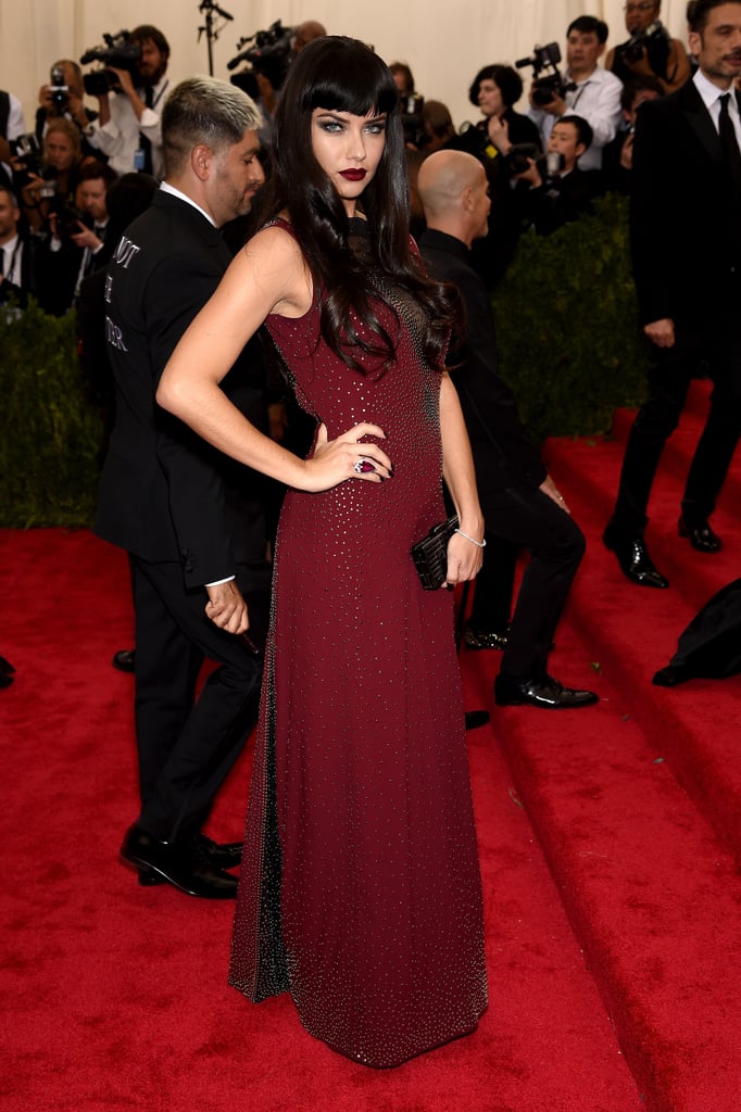 Adriana Lima Goes Goth at the 2015 Met Gala