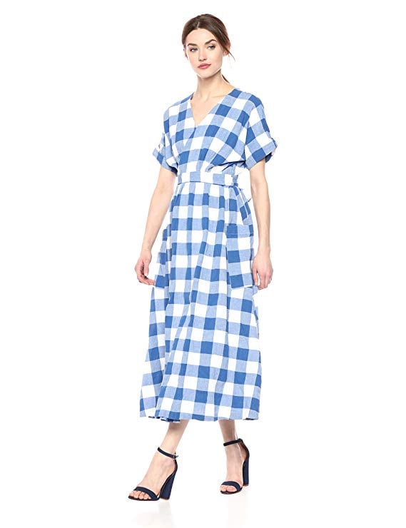 Mara Hoffman Ingrid Short-Sleeve Wrap Midi Dress