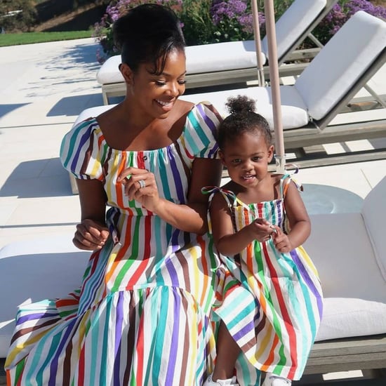 Gabrielle Union and Kaavia Wear Caroline Constas Dresses