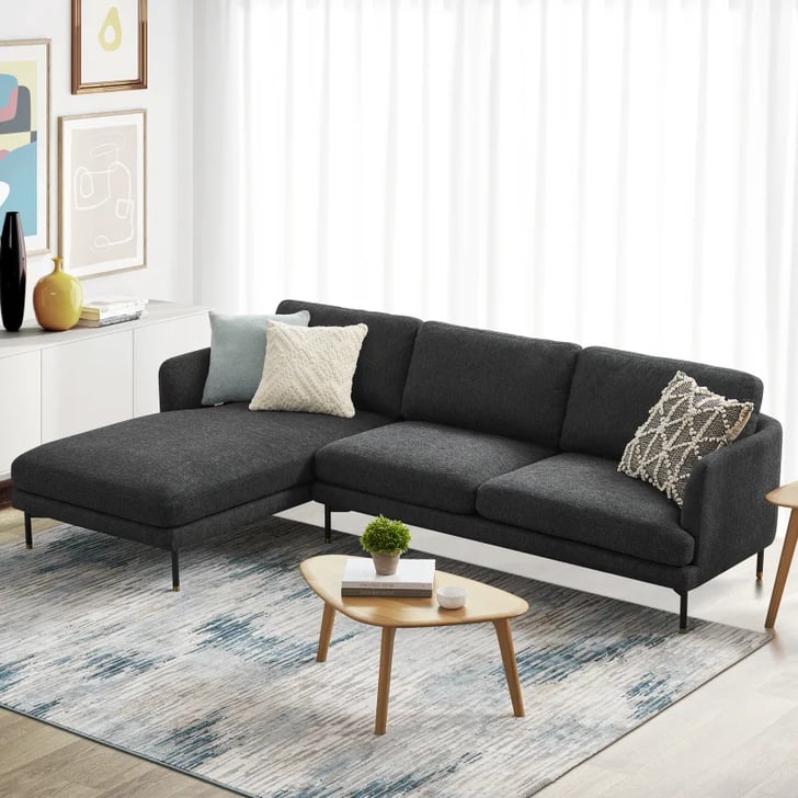 A Sophisticated Sectional Castlery Pebble Chaise Sectional Sofa