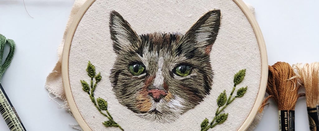 Embroidered Pet Portraits on Etsy