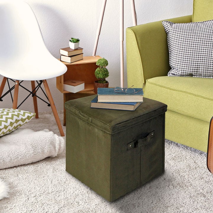 Asstd National Brand Cushioned Fold-Up Storage Ottoman