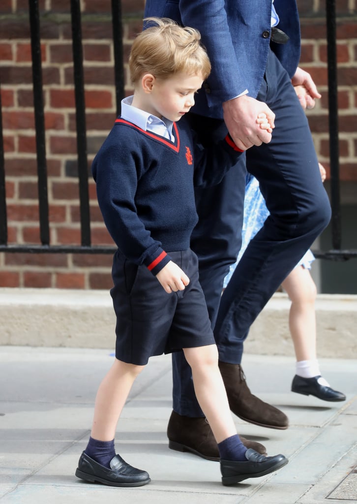 Prince George and Princess Charlotte at Hospital to See Baby