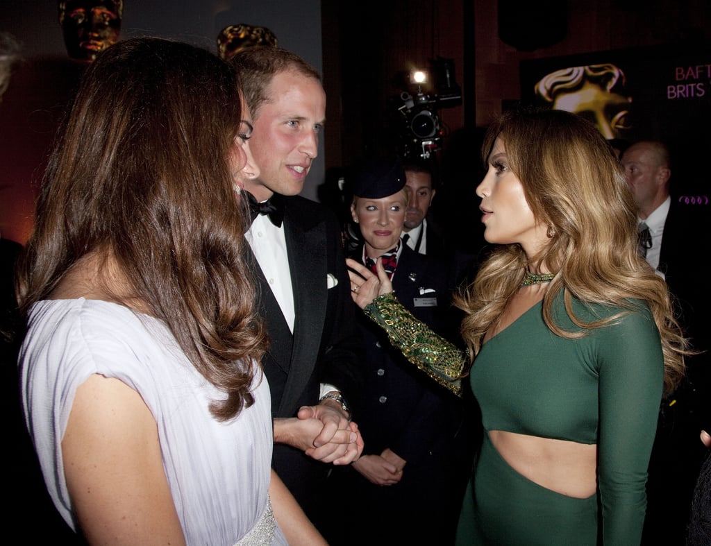 Jennifer Lopez met newlyweds Prince William and Kate Middleton at the July 2011 BAFTA Brits to Watch Event in LA.