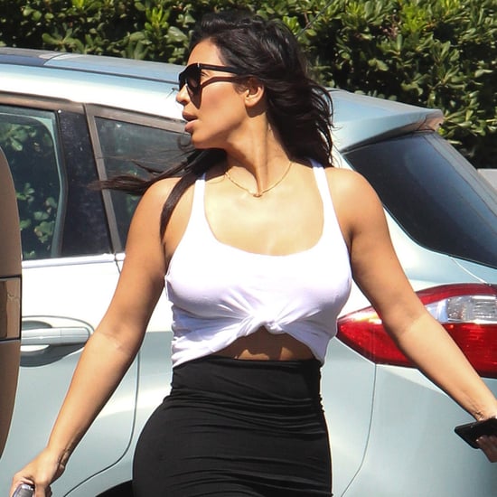 Kim Kardashian in Black and White Dress | Pictures
