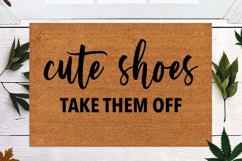 Private Custom Doormat for Entrance Door Funny Printed Shoes Off