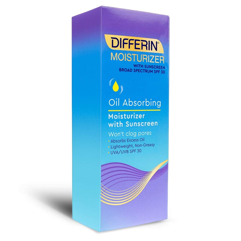 Differin油吸收保湿霜和防晒霜防晒系数30
