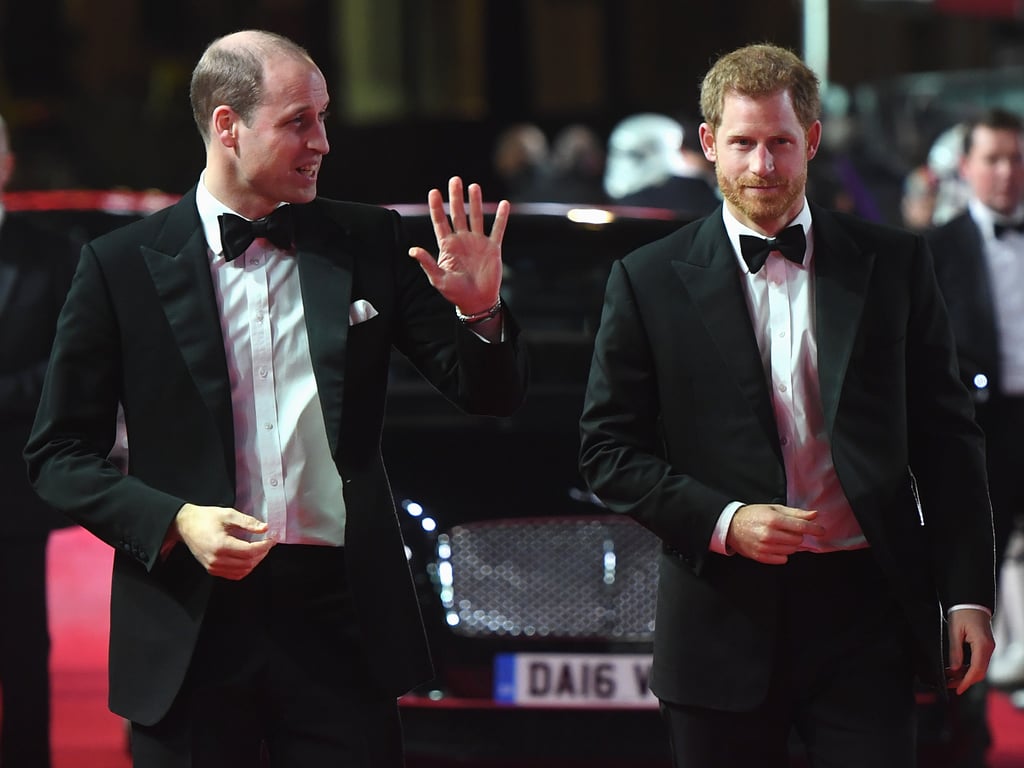 Prince William and Harry Star Wars Last Jedi Premiere 2017