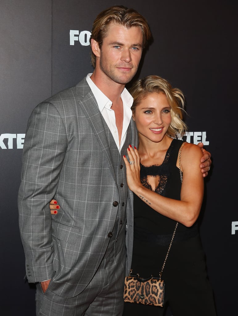 Chris Hemsworth and Elsa Pataky cuddled up on Thursday at the Foxtel season launch in Sydney, Australia.